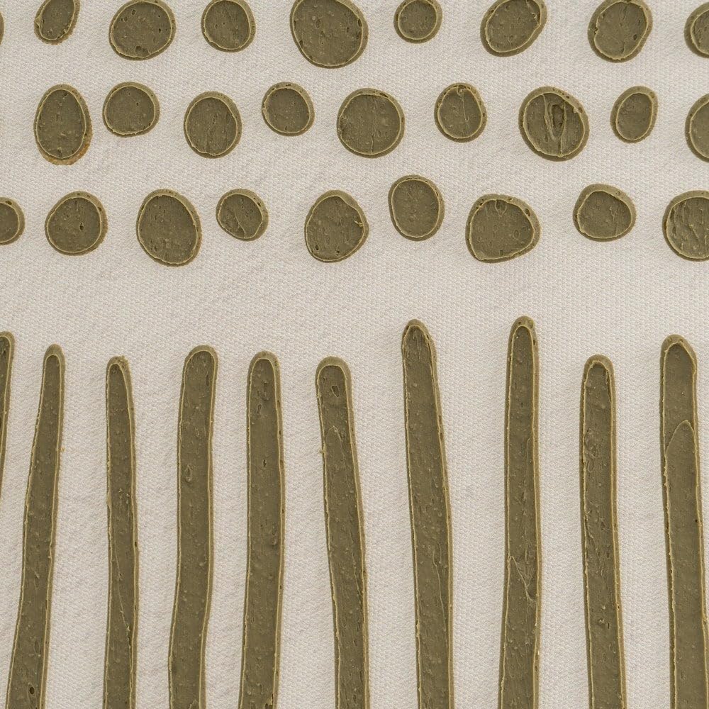 CASASELECCION Set de 2 cuadros decorativos de lienzo con marco. Con dibujo abstracto en color beige. Medidas: 50x70 cm.