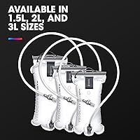 Vista 5 de HydraPak Velocity Hydration Reservoir (1.5L or 2L), Slim Profile Water Bladder, Self-Sealing Bite Valve, Leak Proof, Reversible, Dishwasher Safe