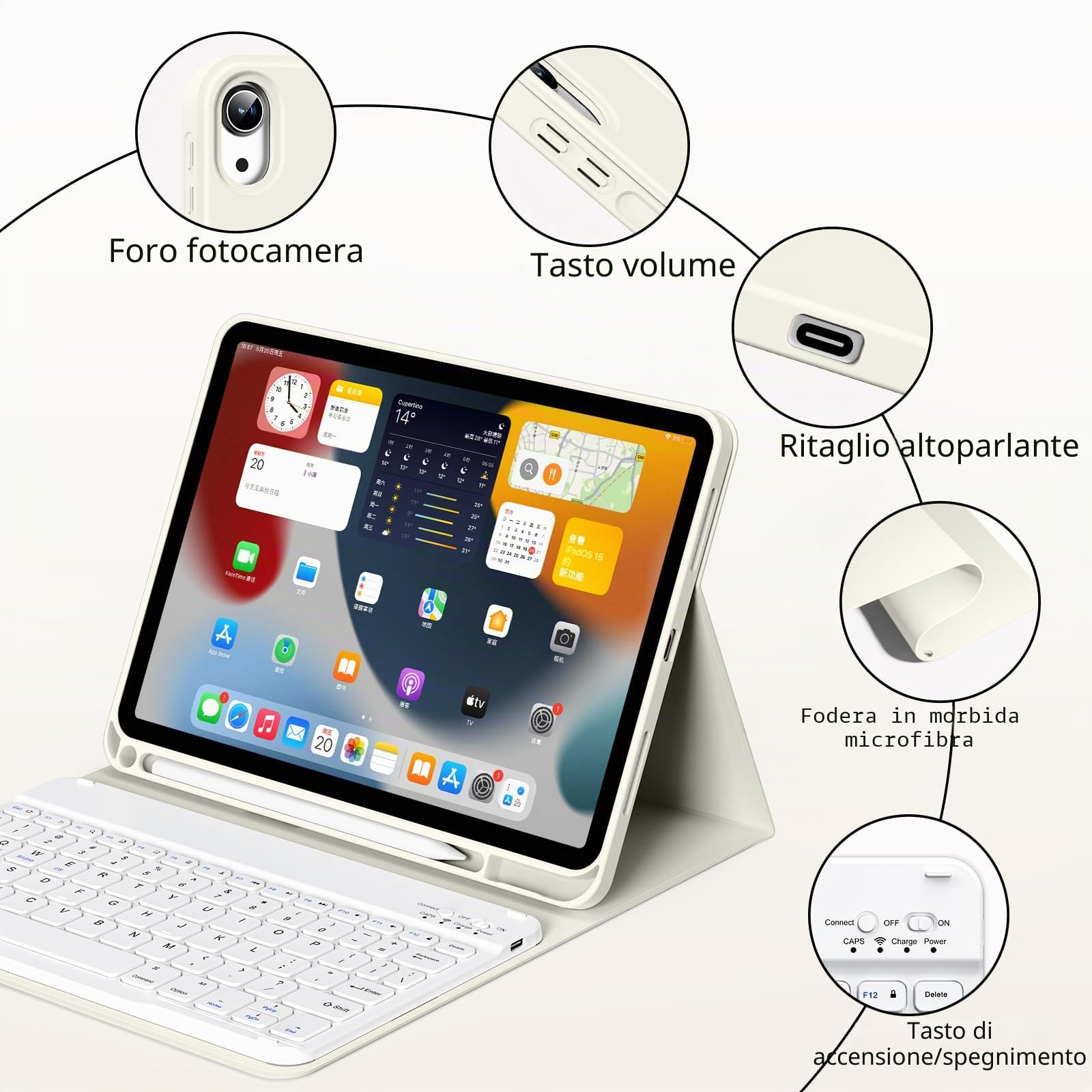 Custodia Con Tastiera QWERTZ Per IPad 11