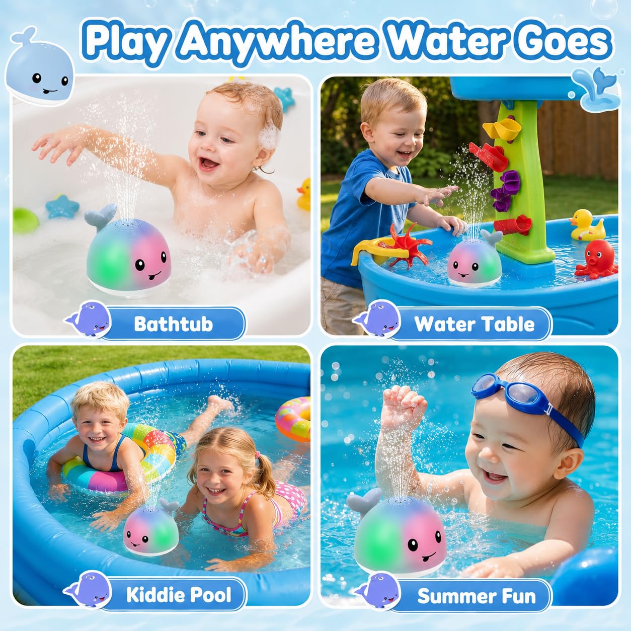 Light Up Whale Bath Toys for Babies - FREE SHIPPING -6