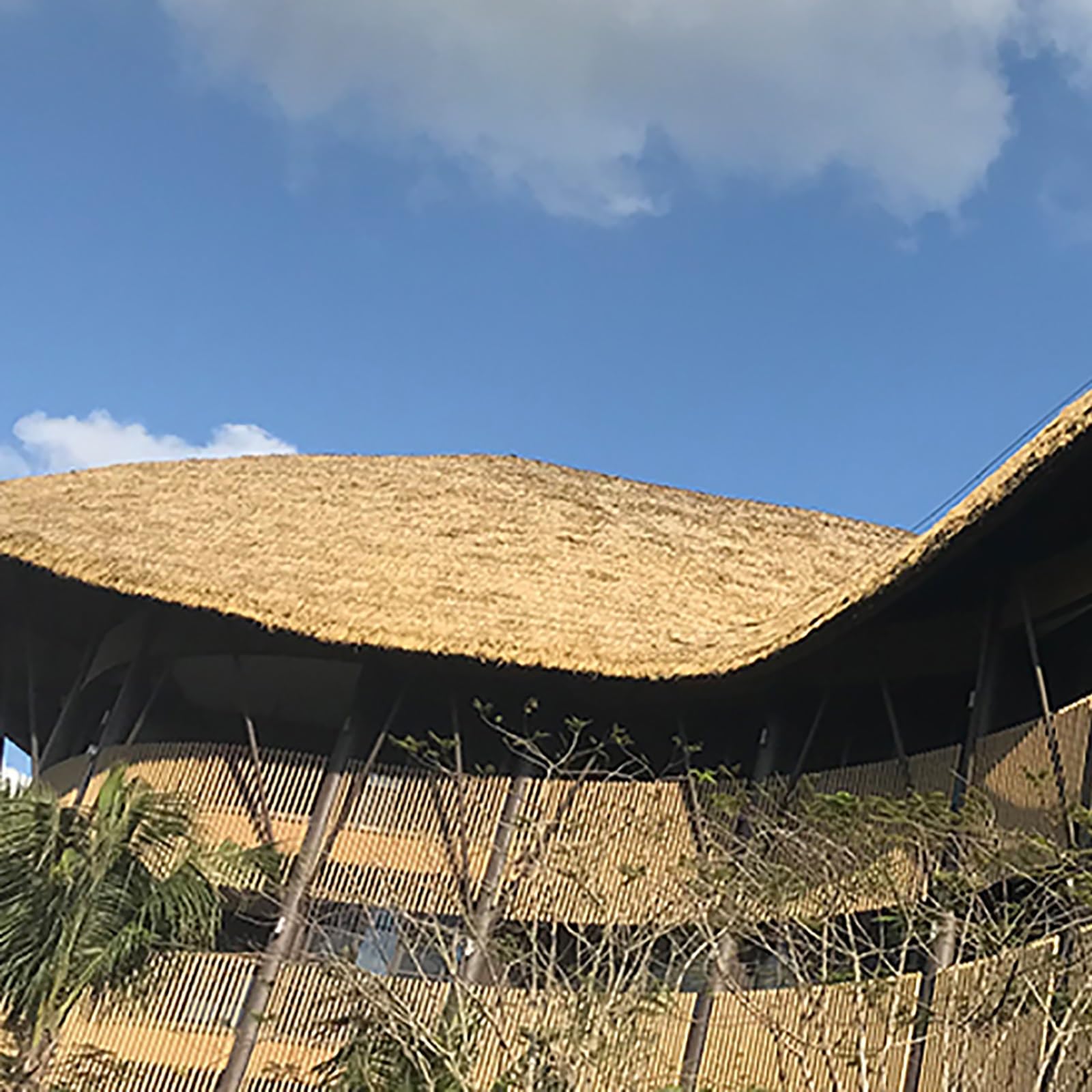 Rolka słomy dachowej ze strzechą, sztuczna palma strzecha, syntetyczna roleta na trawę, strzecha, do ogrodu, na patio, pokrowiec na parasol, ogrodzenie, plażę, 1 x 4 m