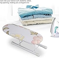 Vista 5 de Mini tabla de planchar plegable, tabla de planchar de mesa que ahorra espacio, manejo de puños y collares, tabla de hierro compacta portátil, diseño