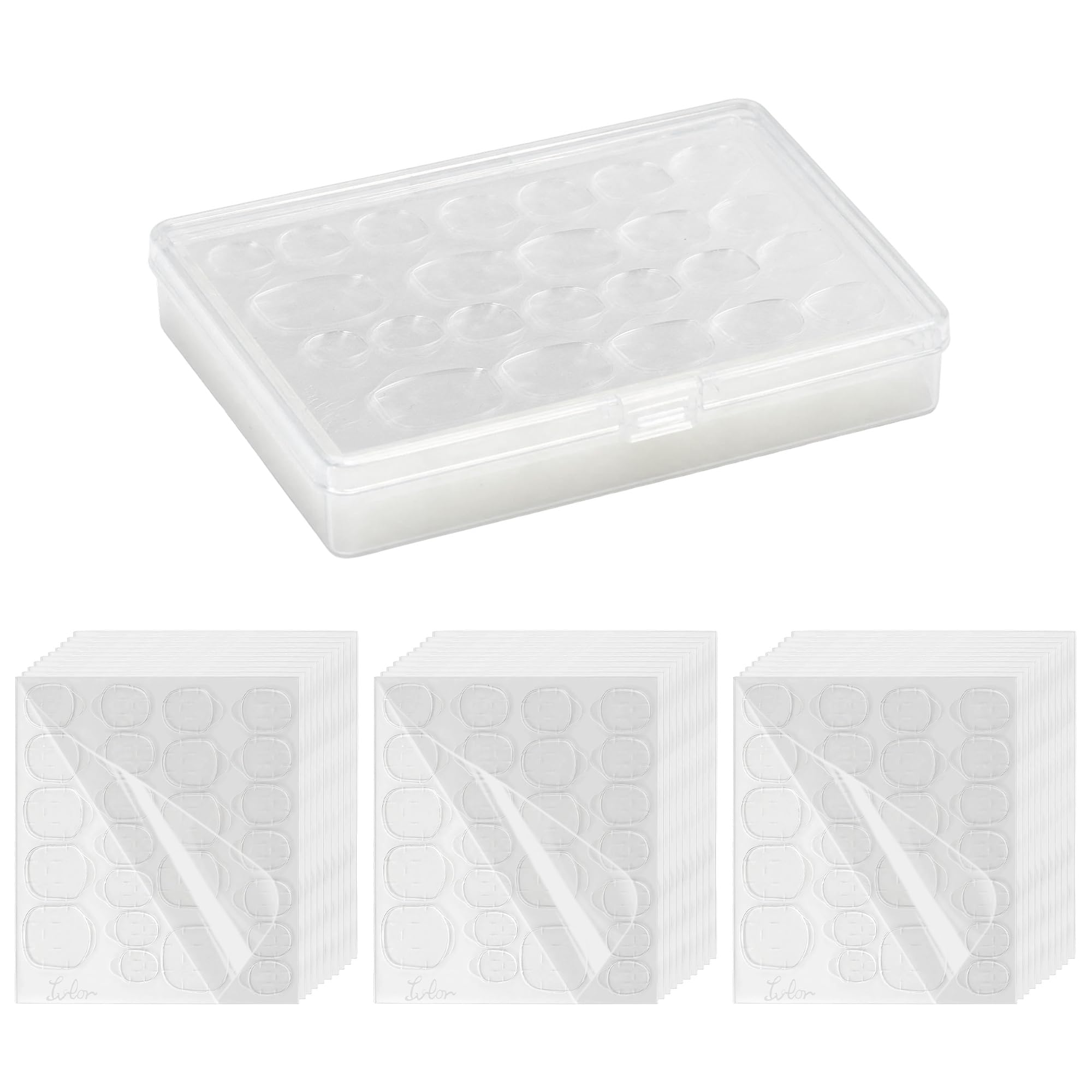 Ivtor 30 Sheets Waterproof Breathable Jelly Double Sided Adhesive Tabs Nail Glue Sticker False Nail Tips-picture-17