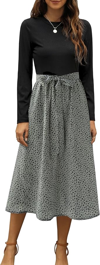 Zattcas Women 2026 Summer Dress Short Sleeve Ribbed Teacher Church Modest Business Casual Work Outfits Midi Dress