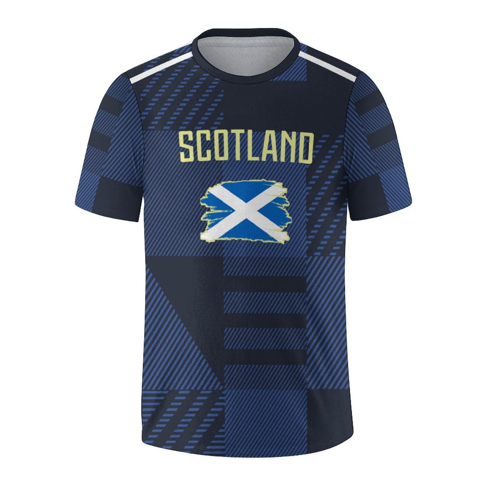 Soccer National T-Shirt Uniforms Printing Short Sleeve Shirts for Men Fans Apparel Gifts S-2XL, Scotland, XL — image 1
