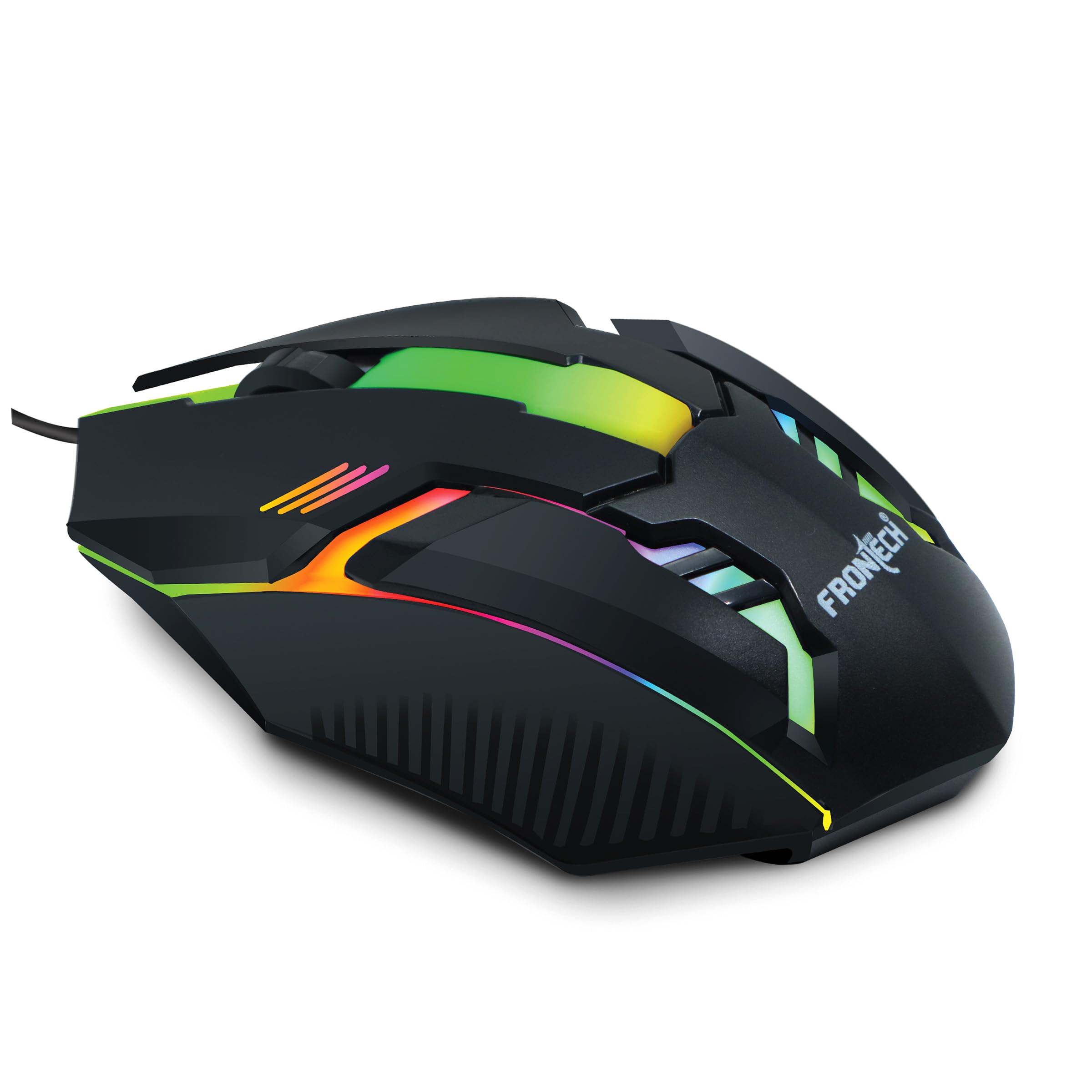 FRONTECH Wired Gaming Mouse MS-0066 | 800 DPI | USB Interface | Plug and Play | RGB Light | Compact and User Friendly Design | Ideal for Gaming, Office & Other Work, Black (B0CRF4MQ1Y) Amazon Price History, Amazon Price Tracker