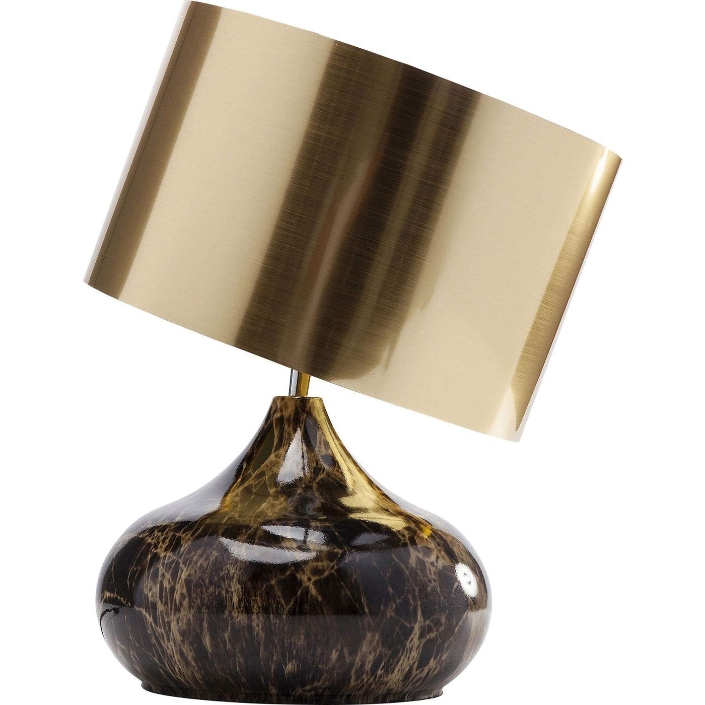 Kare Design Tischleuchte Mamo Deluxe, Braun/Gold, 41x30x30 cm, Tischlampe, Schreibtischlampe, Nachttischlampe, Edel, Leuchtmittel nicht inklusive, Wohnzimmer