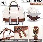 Weekender Bag for Women, Large Travel Overnight Bag with Shoe Compartment & Toiletry Bag, Canvas Carry-On Duffle Bags