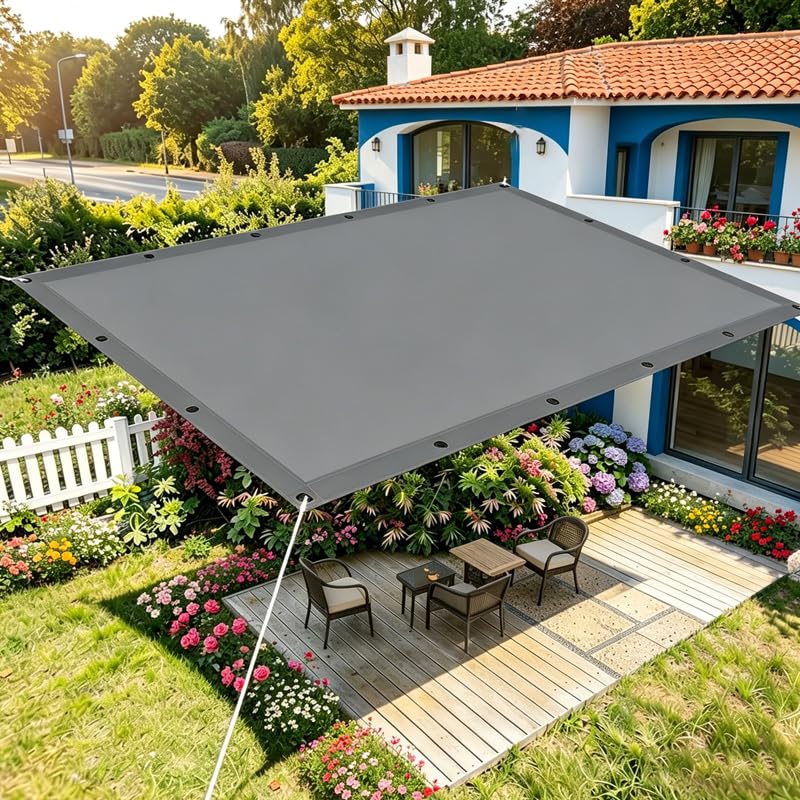 Voile d'ombrage rectangulaire anti-UV pour éviter la chaleur de la terrasse