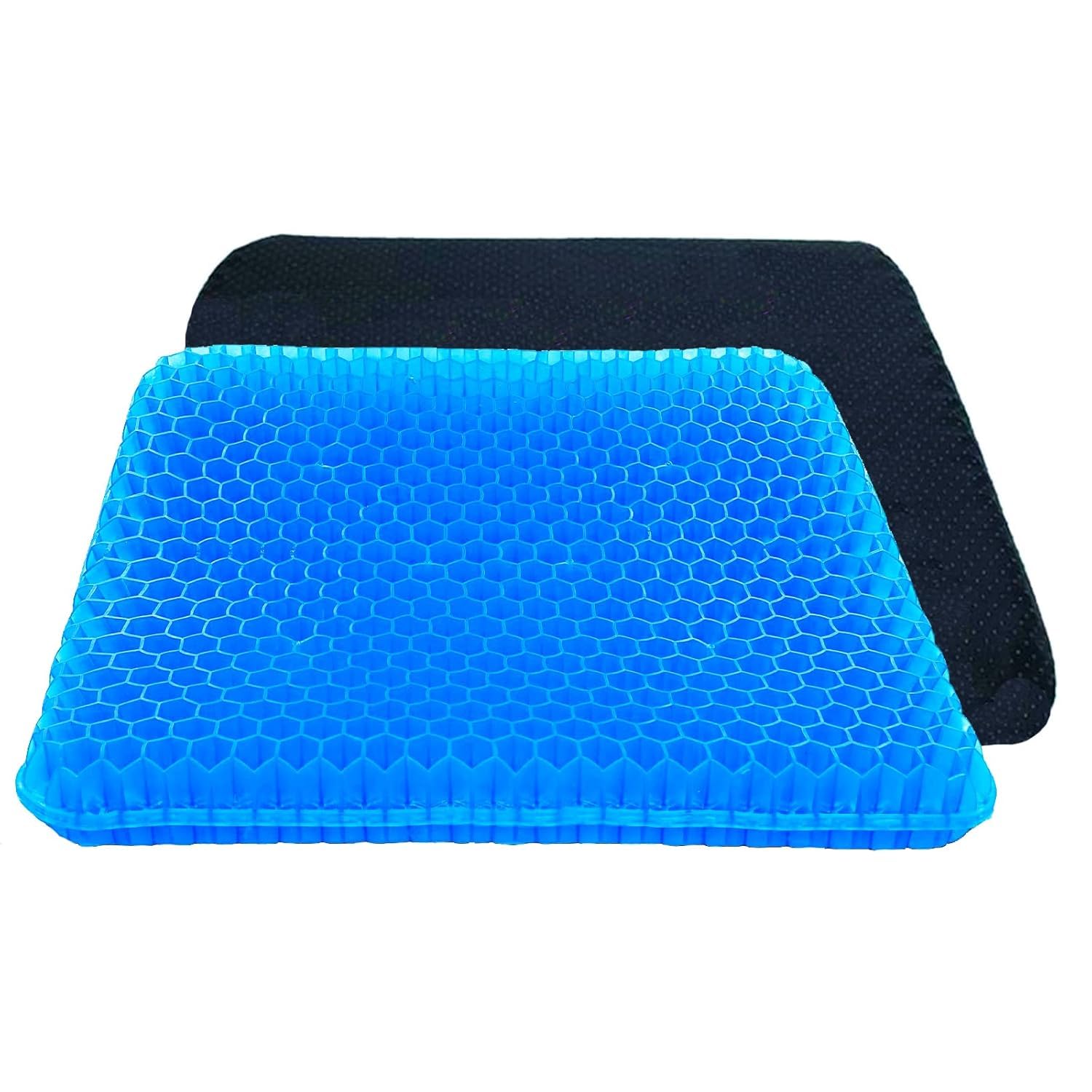 BIGXEN Gel Seat Cushion for Long Sitting-Pressure Relief Honeycomb for Back, Sciatica, Coccyx, Hip & Tailbone Pain | Cushion for Office Chair pad, Wheelchair & Car (Double Layer)-image-48