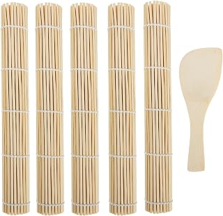 Bamboo Sushi Roller with Rice Spoon Xmas for Kitchen