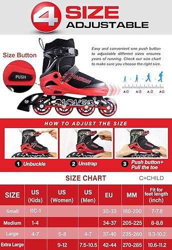 Miniatura 30 de Patines en línea ajustables para niños y adultos con ruedas de luz completa, al aire libre patines para niñas y niños, hombres y mujeres b blanco