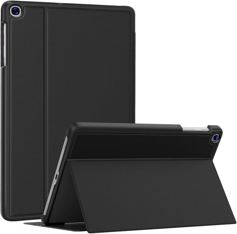 Soke Funda Galaxy Tab A 10.1 2019, Funda Folio Premium con Soporte a Prueba de Golpes, Ángulos de Visión Múltiple, Cubierta Trasera de TPU Suave para Tableta Samsung Galaxy Tab A de 10.1 Pulgadas [SM-T510/T515/T517],Negro