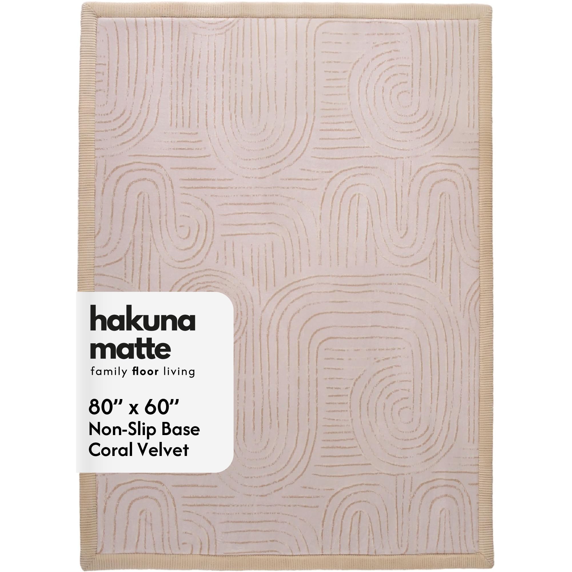 Hakuna Matte CloudSoft Baby Play Mat for Floor 60" x 80" Zen Garden