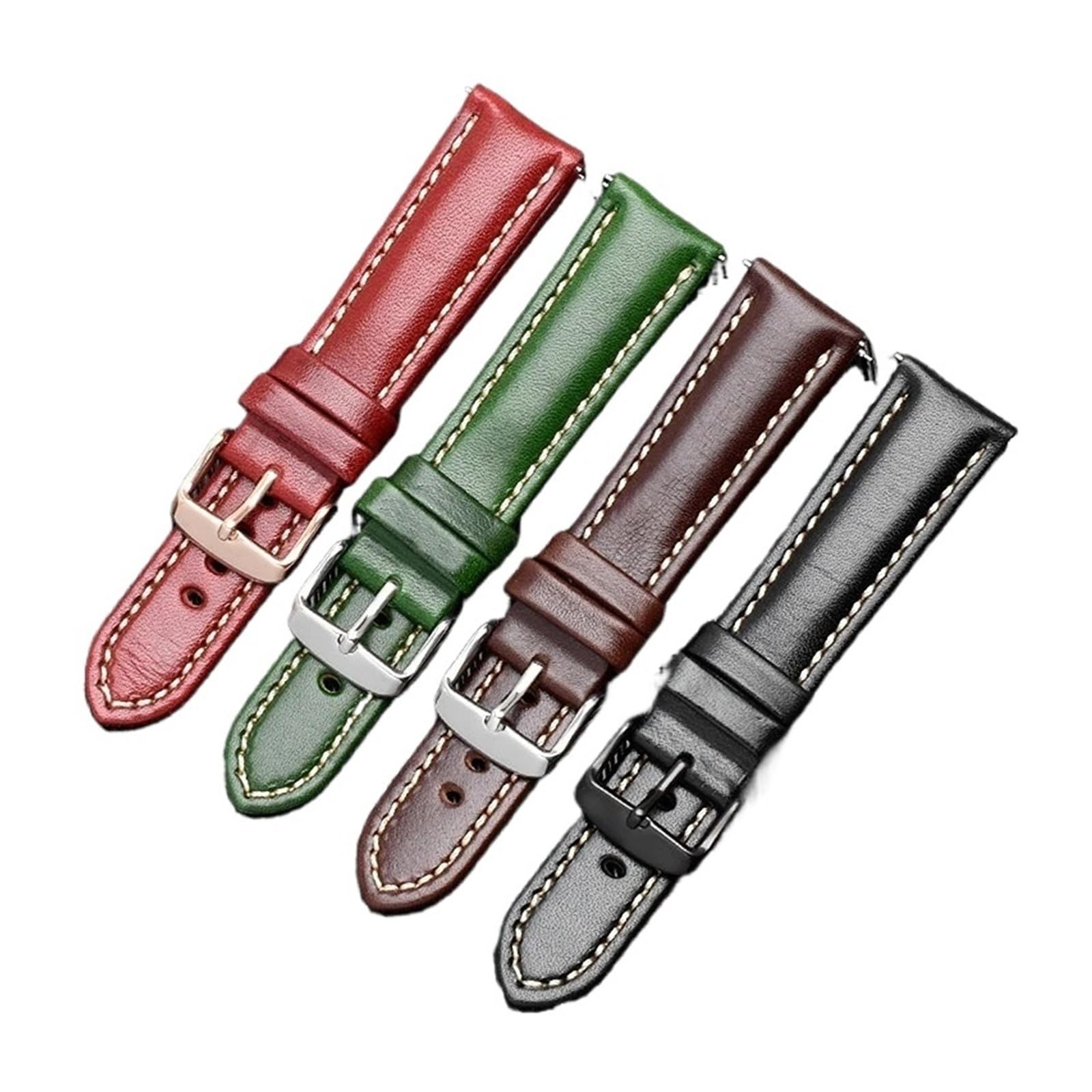 Générique NASUNJIA Bracelet De Montre En Cuir Véritable Étanche Et Résistant Aux Odeurs, 20 Mm