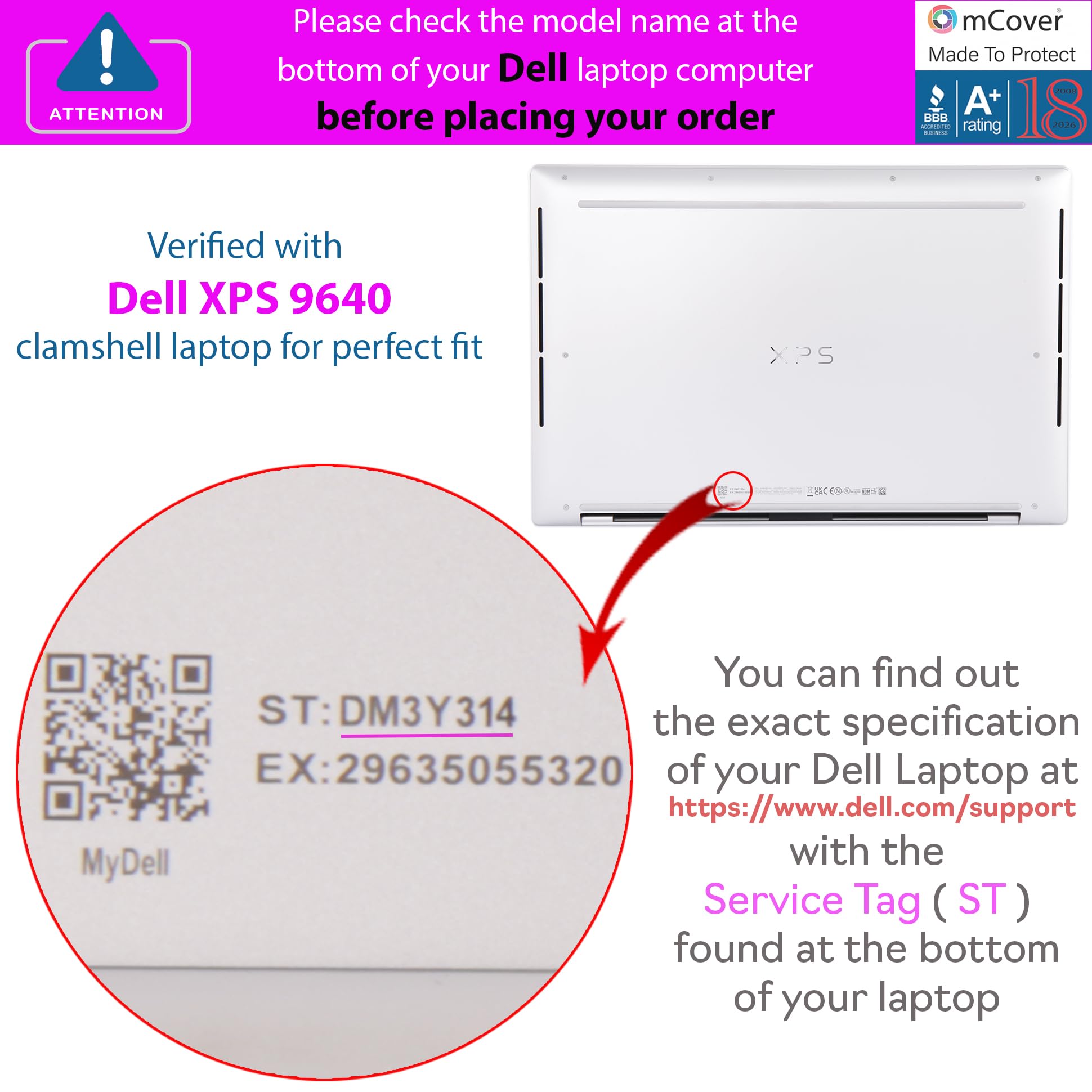 mCover Case ONLY Compatible for 2024 or Later 16.3 Dell 16 Premium DA16250 and XPS 16 9640 Series non-2-in-1 Traditional Windows Notebook Computers NOT Fitting Any Other Dell Models - Clear product thumbnail 7