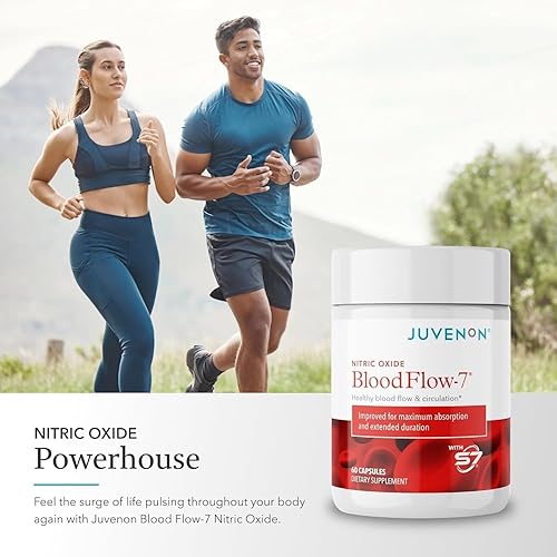 Miniatura 4 de Juvenon Suplemento de óxido nítrico máximo de flujo sanguíneo masculino 7 con nitrosigina + macho Alpha Gold