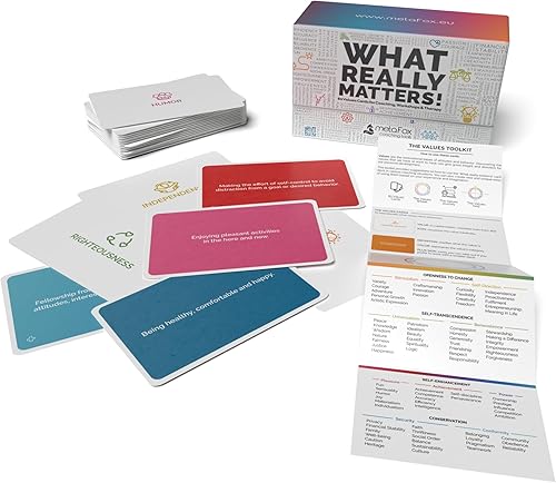 Miniatura 2 de metaFox Lo que realmente importa!  80 tarjetas de valores para entrenamiento, talleres y terapia  Tarjetas de entrenamiento de alta calidad para