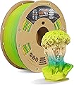 OVERTURE Soie PLA Filament 1.75mm, Bobine de 1kg(2,2lbs), Précision dimensionnelle +/- 0,02 mm (Silk Parakeet)