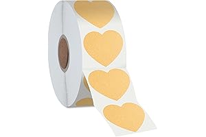 500 Heart Shaped Kraft Stickers: Express Your Love in Every Note