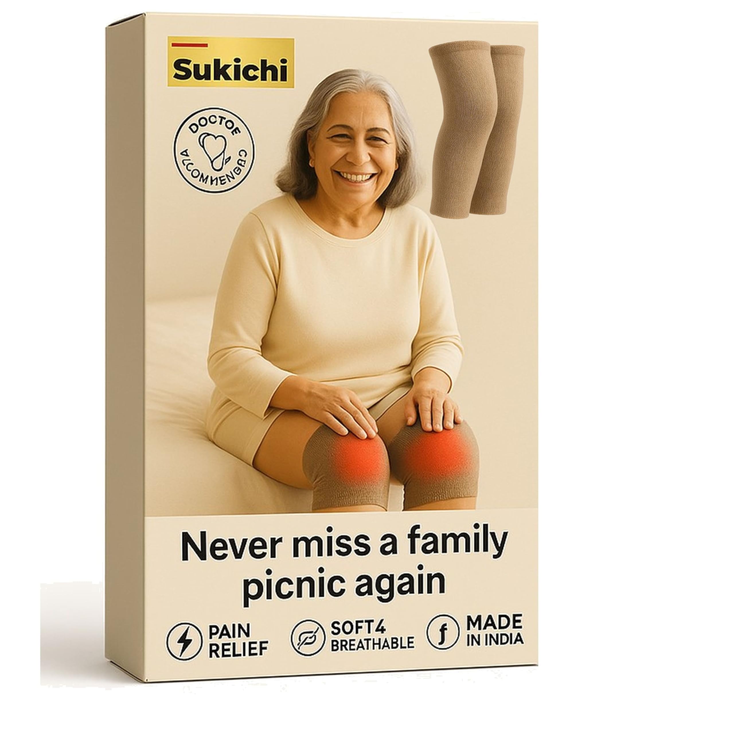 medirich lifesciences Thermal Knee Warmers for Arthritis | Woolen Compression Sleeves for Pain Relief & Joint Support | Winter Knee Protection for Men & Women |-picture-40