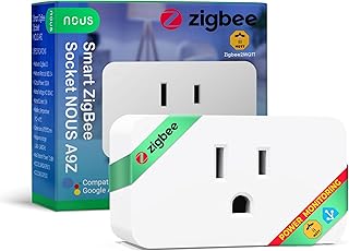 Zigbee Smart Plug, Energy Monitoring, 𝗭𝗶𝗴𝗯𝗲𝗲 𝗛𝘂𝗯 Required, ETL Certified, Compatible with Alexa, Google Home, Home Assistant, SmartThings, Remote App Control, Smart Outlet, 1 Pack