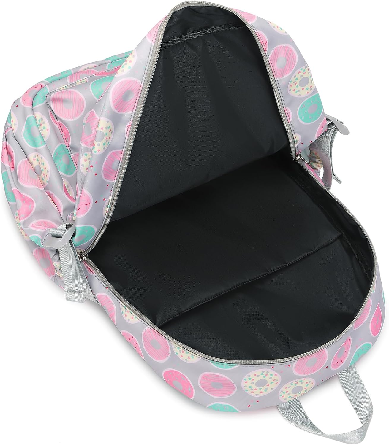 Sugaroom Backpack for Girls Backpack with Lunch Box Kids School Bags Primary Elementary Bookbags for Teen Girls (Donut-gray) - Image 4
