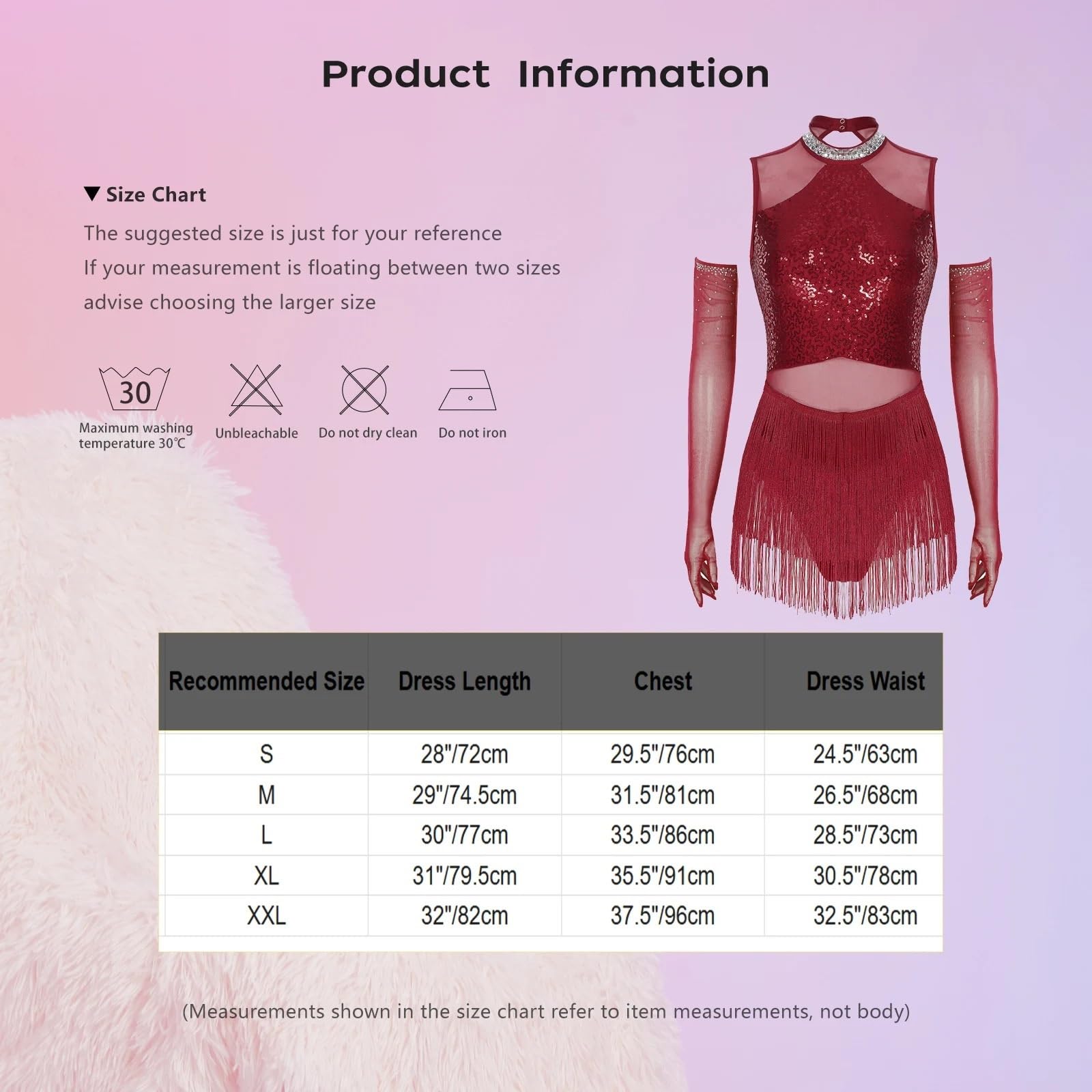 Abito body da ballo latino donna con guanti in rete