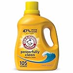 ARM & HAMMER Liquid Laundry Detergent, Clean Burst Fresh, 105 fl oz, 105 Loads, HE Liquid Laundry Detergent
