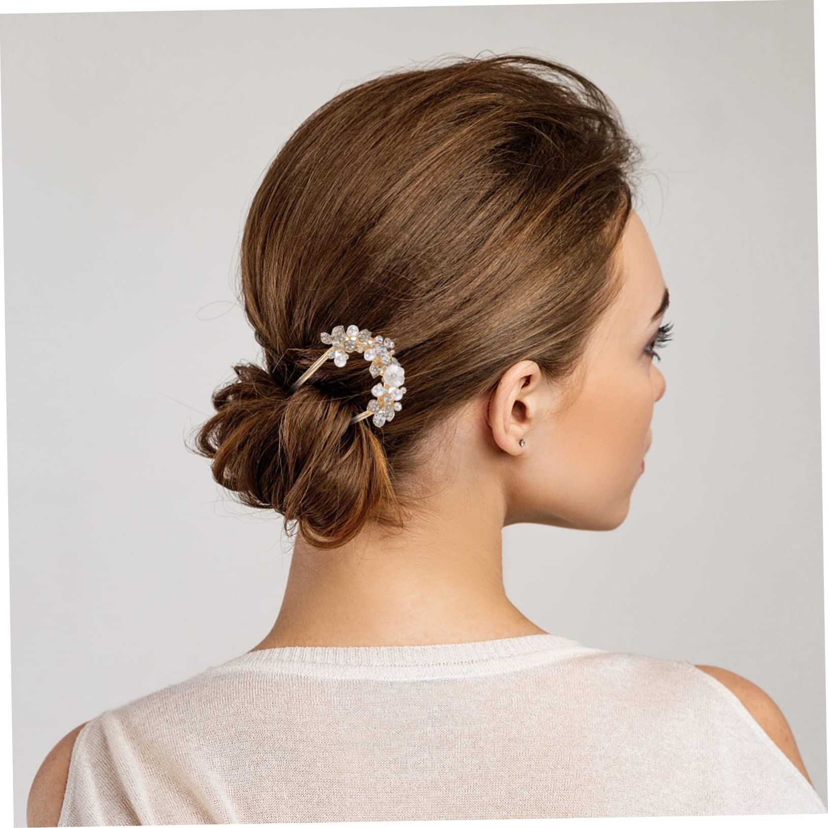 minkissy 3pezzi Fermaglio Elegante Per Con Perle e Strass Accessorio Moda Per Donne e Ragazze Design Raffinato Per Acconciature Formali e Informali