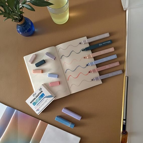 Cengo 6 lı Kare Tip Highlighter Fosforlu Kalem CREAM SERİSİ