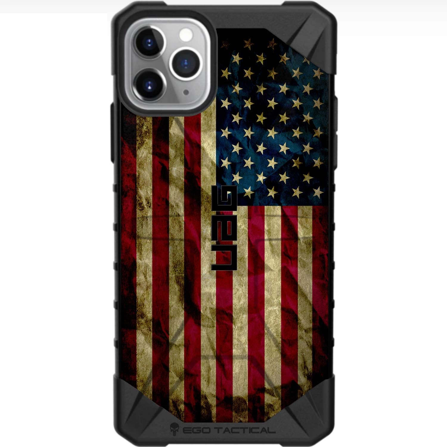 EGO TACTICALUAG iPhone 12 Mini 5.4" Screen Limited Edition Case Urban Armor Gear Old Glory, Weathered American Flag
