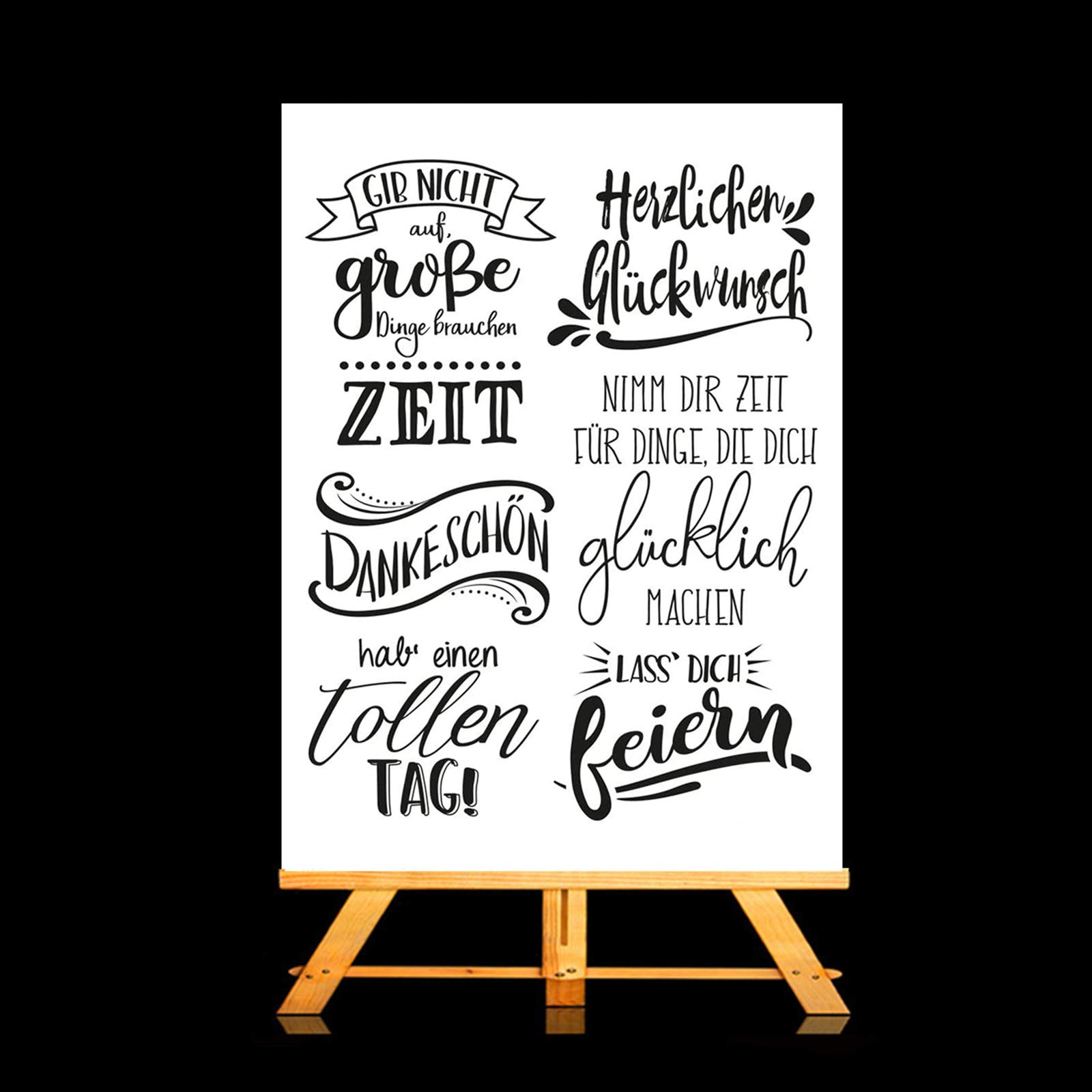 SKSB Silikonstempel Mit Sprüchen – Transparent, 16x21,5 Cm, Für Scrapbooking & Karten