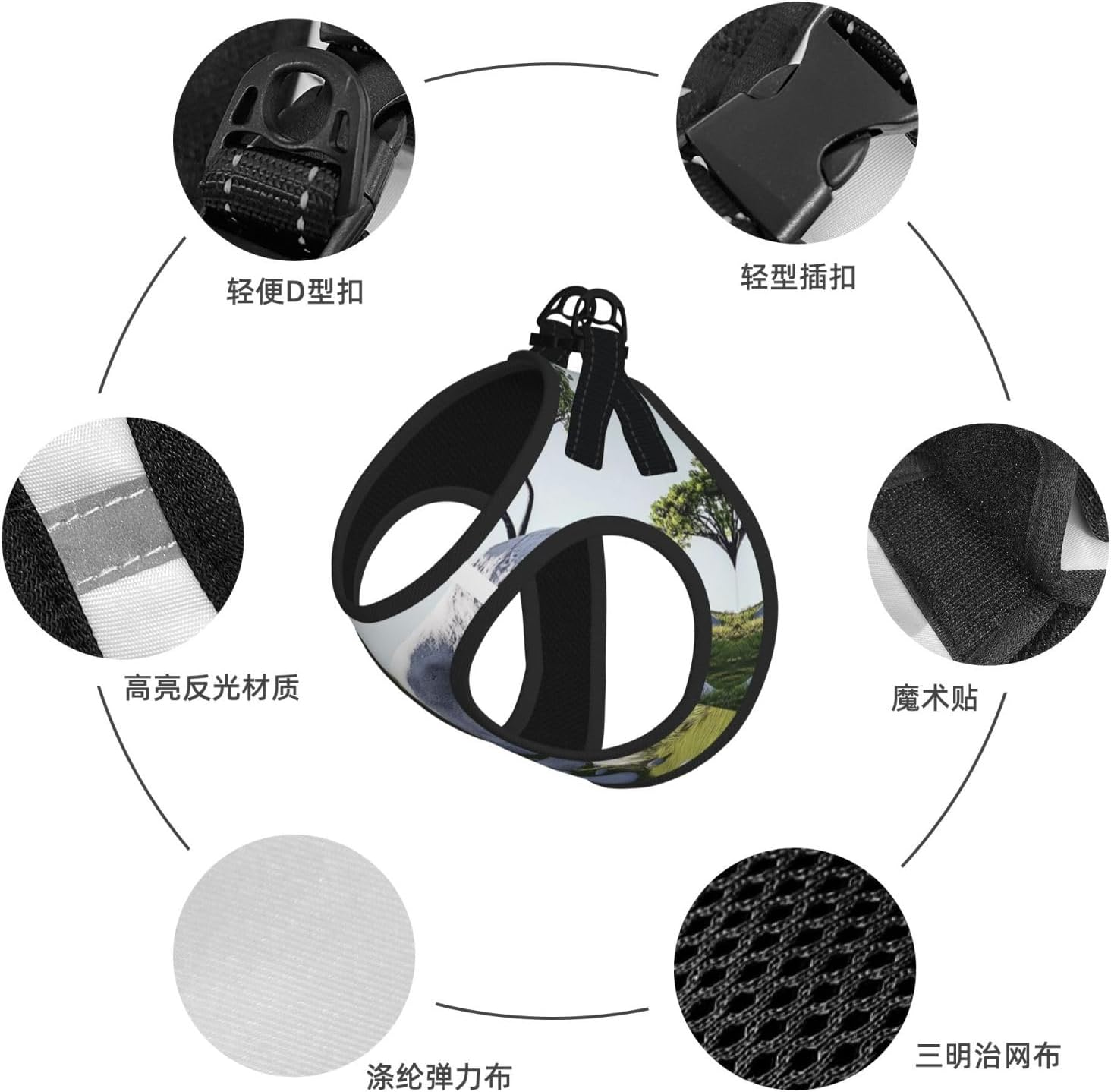 Hamster's Home Pet Vest Small Size Dog Harness and Leash Set for Training, Reflective & Adjustable Without Accessories Small