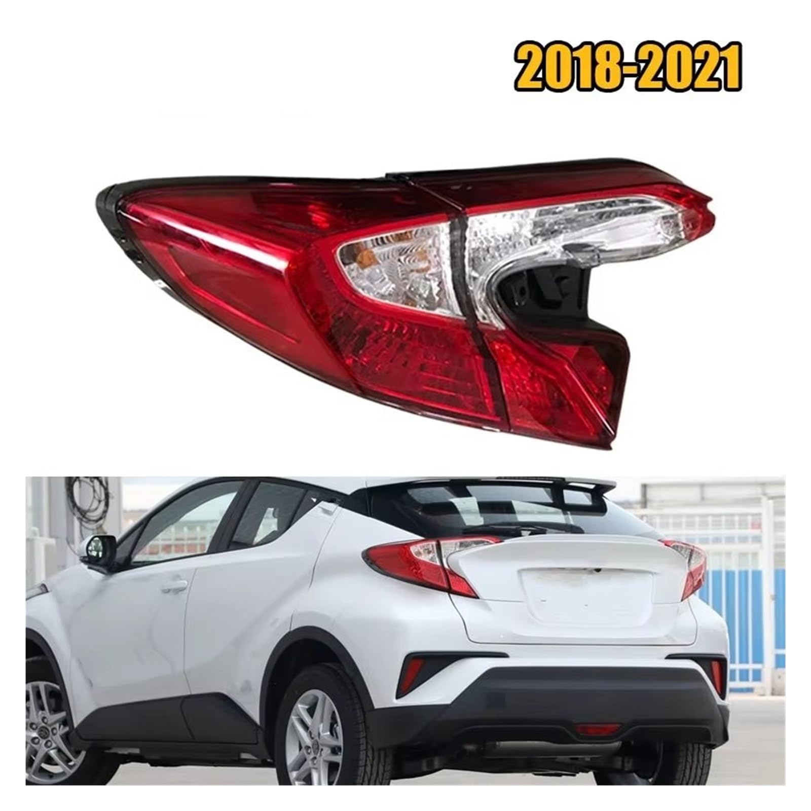 Lampada Freno per Toyota per CH-R per CHR 2018-2021 Auto Luce Coda Posteriore Alloggiamento Lampada Indicatore Arresto Freno Fanale Posteriore Auto(Destra interiore)