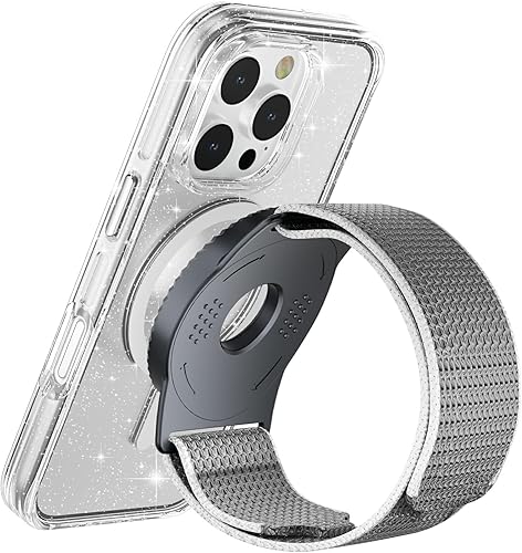 Miniatura 3 de BAISRKE Brazalete magnético para correr para carcasa MagSafe, agarre giratorio de 360 para teléfono con compartimento de aroma ajustable y cordón