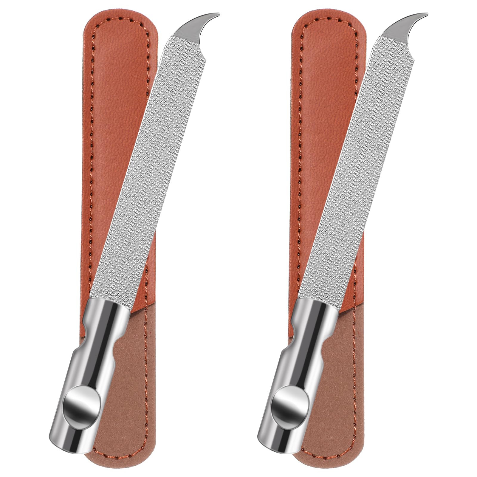 Metal Nail Files for Natural Nails, Mabor Fingernail File with Pointed Tip