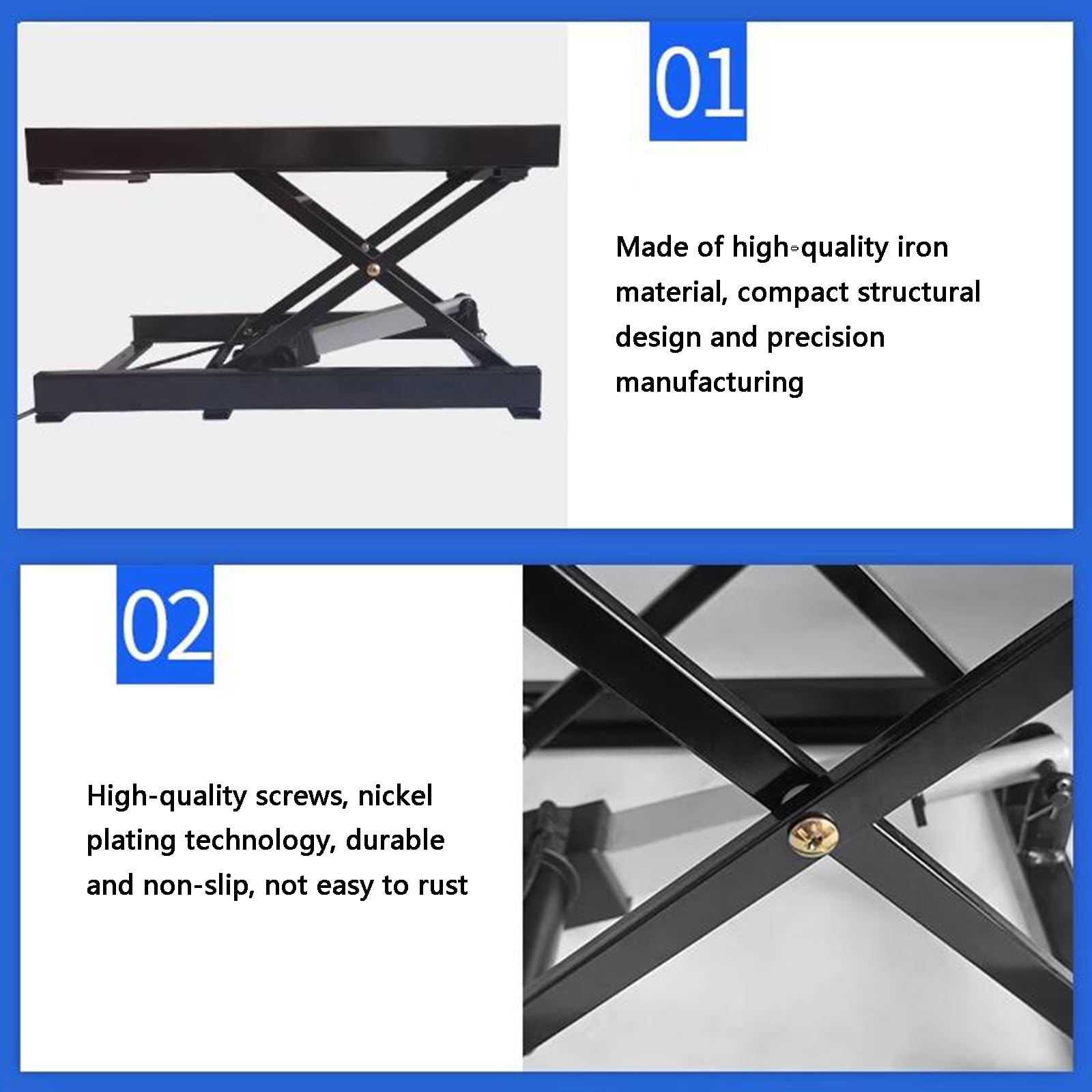 FAXIOAWA Table Basse électrique de 23 Pouces, Support élévateur à Ciseaux pour Table à Manger, Plate-Forme réglable en Hauteur, avec télécommande Filaire, Cadre en Fer Pliable, Noir