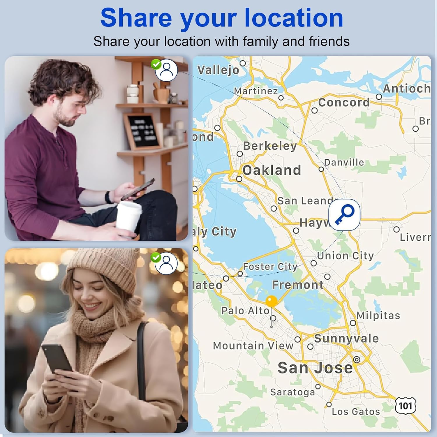 Magnetic GPS Tracker for Vehicle, Car Bike Motorcycle Tracker Device Hidden | IP67 Waterproof&Removable Case, 365-Day Battery Life No Subscription or SIM Required, GPS Luggage Tracker Works with Only IOS