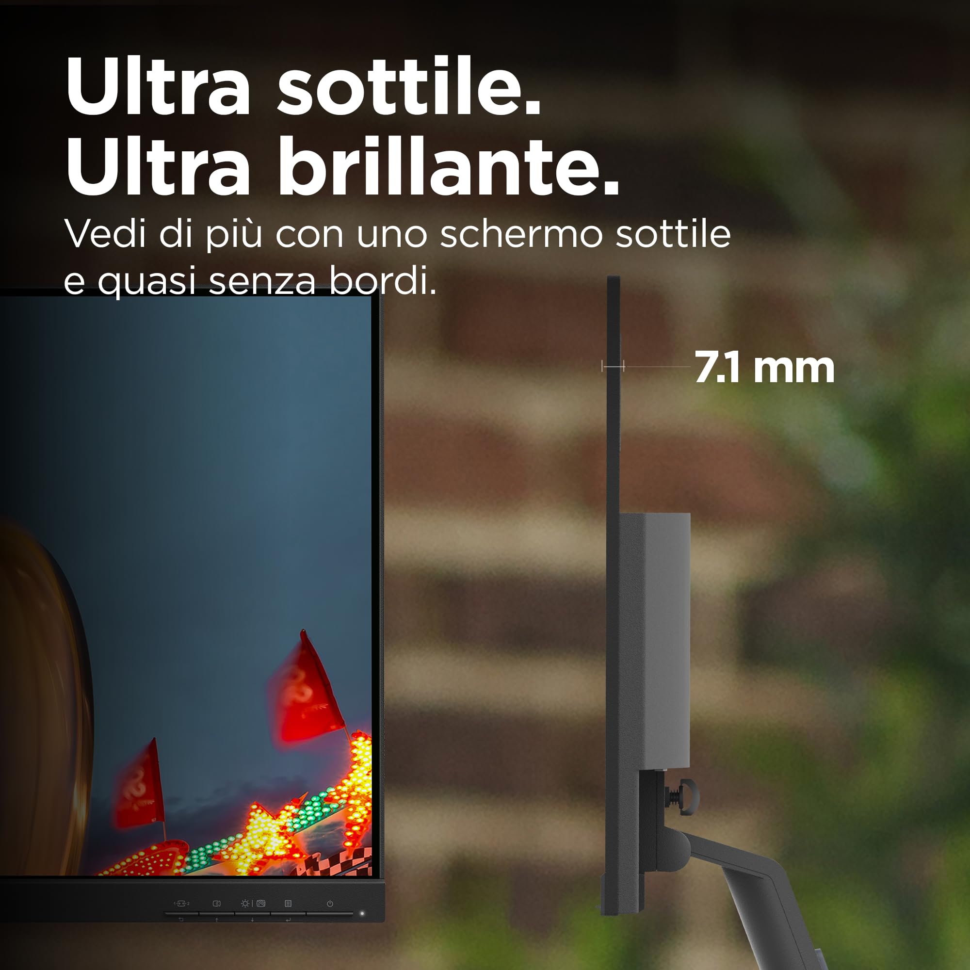 Lenovo L24e-30 Monitor - Display 24" FullHD (1920x1080, VA, 4 ms, 75Hz, Input HDMI+VGA, Cavo HDMI, AMD FreeSync) Inclinazione regolabile - Raven Black - Esclusiva Amazon