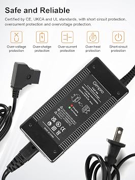 V-Mount Battery Charger D-tap, Moman Gimpro D-tap Charger DC 16.8V 3A max Output Fast Charge with HVR-S270C PMW-EX330K PMW-EX330L, Charger-V-Mount-Battery-Moman