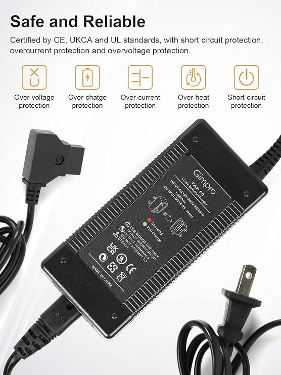 V-Mount Battery Charger D-tap, Moman Gimpro D-tap Charger DC 16.8V 3A max Output Fast Charge with HVR-S270C PMW-EX330K PMW-EX330L, Charger-V-Mount-Battery-Moman