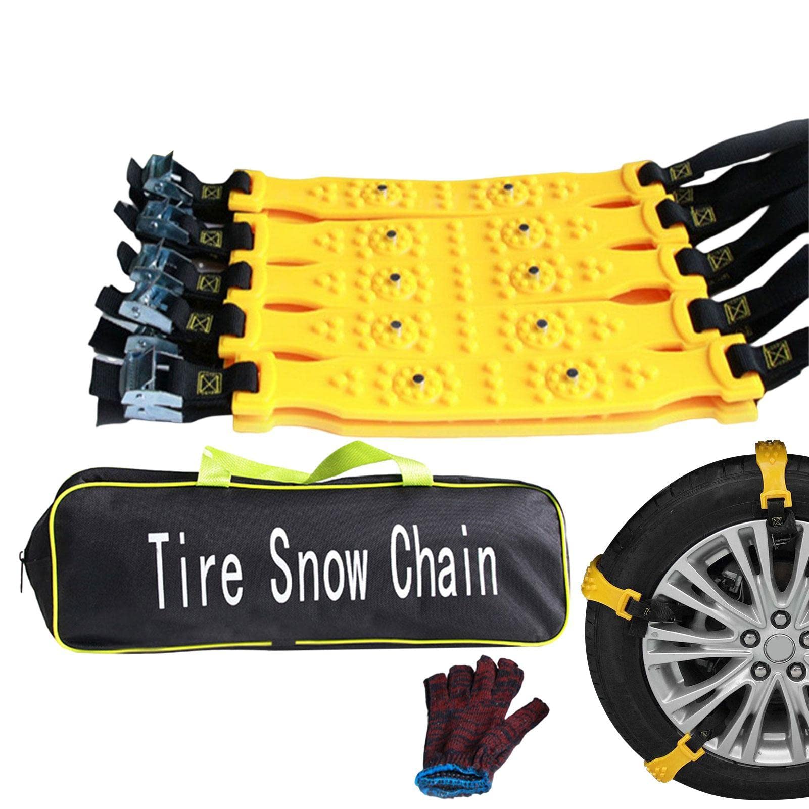 CATENE DA NEVE DA NEVE ANTISCIVOLO – ADESIVO Fango auto forte durevole per tutta la stagione, catene per pneumatici fantasia per SUV