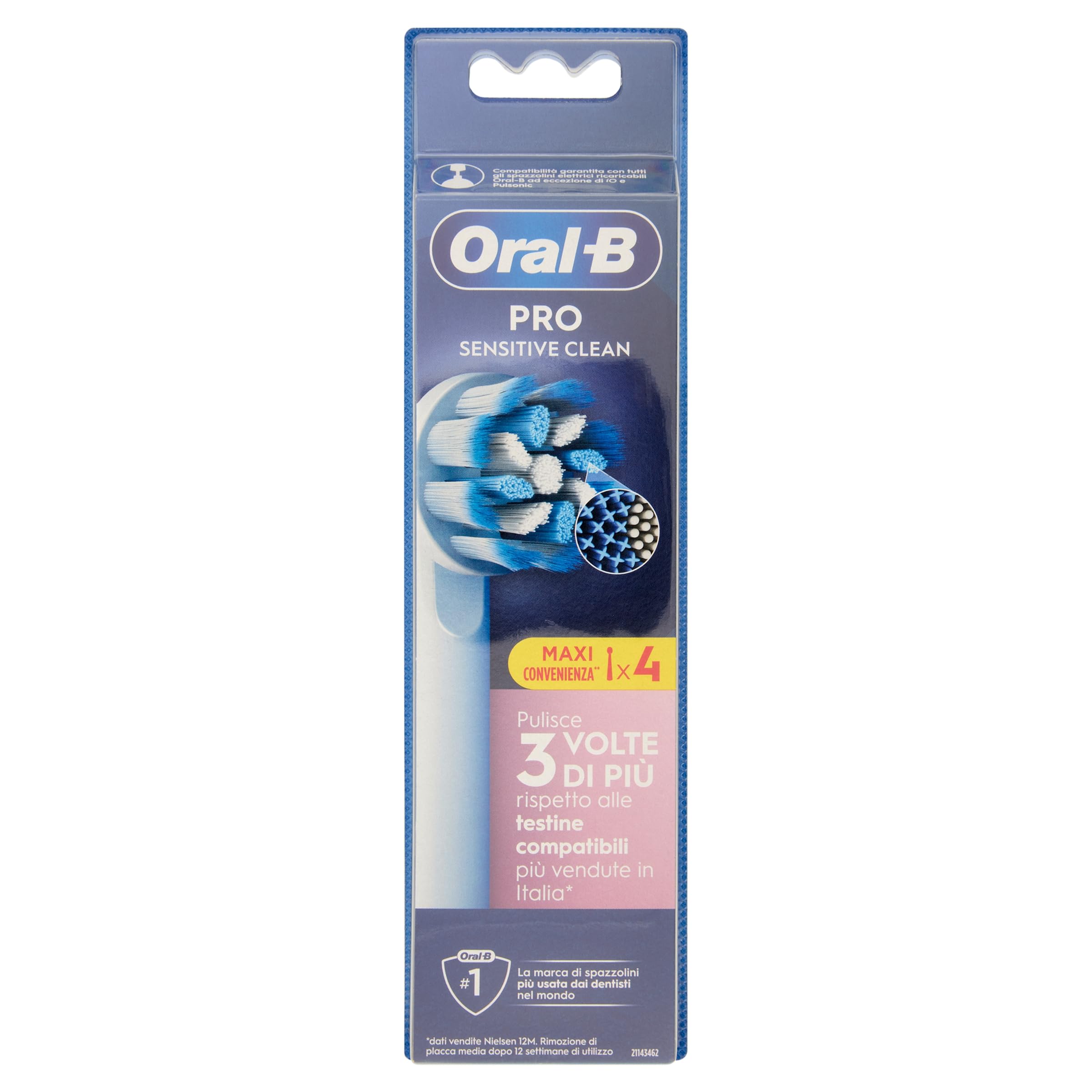 Oral-B Pro Sensitive Clean Replacement Heads, 4 Heads