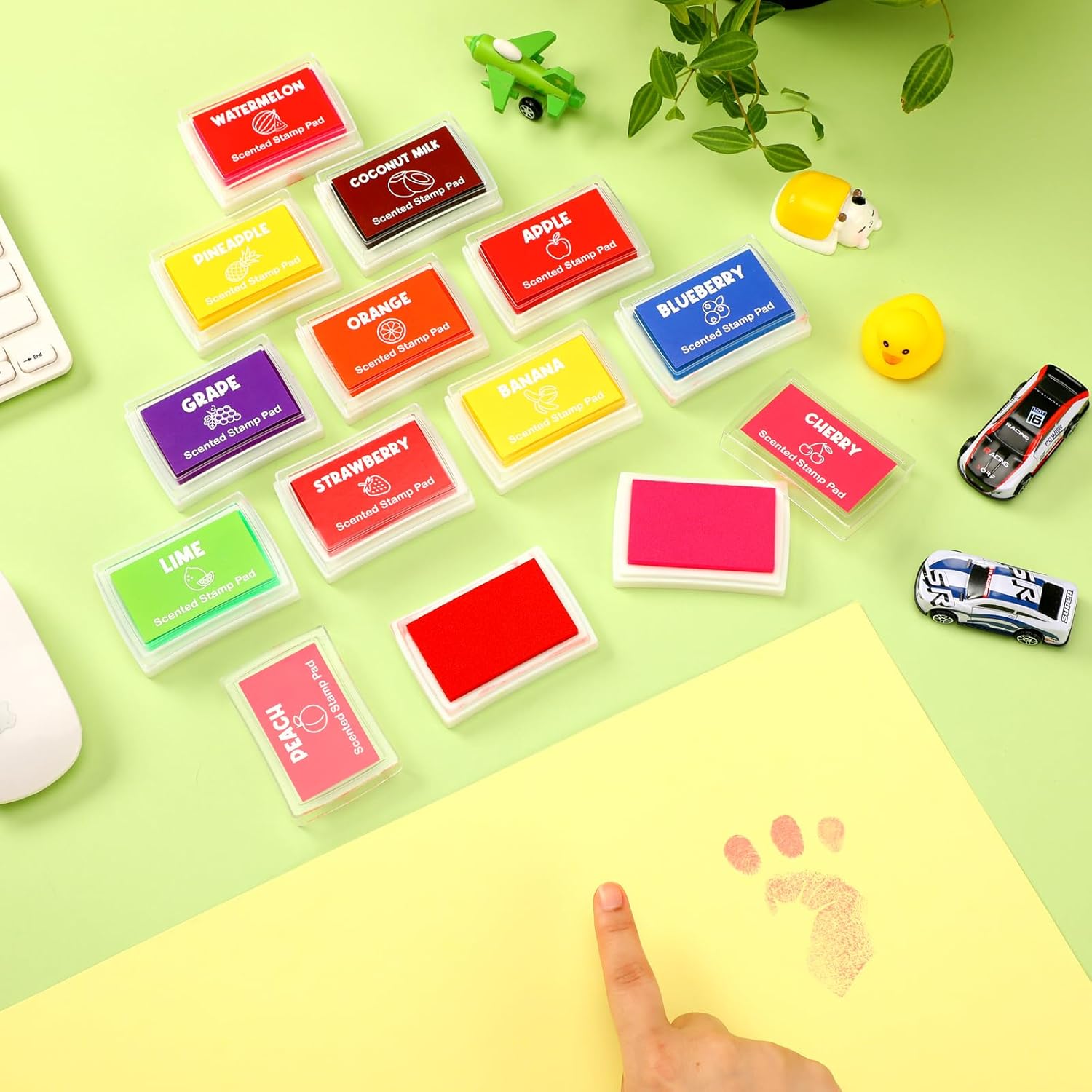 自分で作るスタンプパッド「いろづくり」発売 | シヤチハタ株式会社 Glenmal 子供用インクパッド 12個 香り付きスタンプパッド 洗濯可能 非毒性インクパッド 色あせしにくい クラフトインクパッ