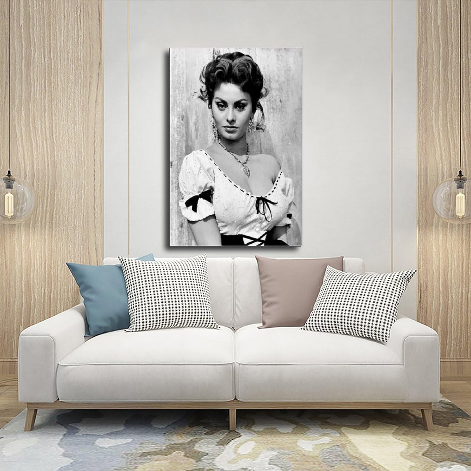 Poster 41 dell'attore Sophia Loren, stampa artistica da parete per soggiorno, camera da letto, decorazione artistica da parete, stile con cornice, 40 x 60 cm