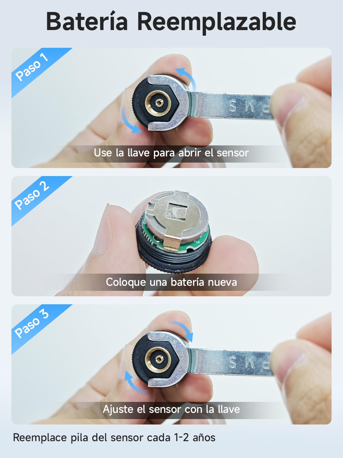 Moman Sistema TPMS Moto 2 Sensores, Monitor Presión y Temperatura Neumáticos con Alarma Manómetro de Presión de Neumáticos, Inalámbrico Solo iOS