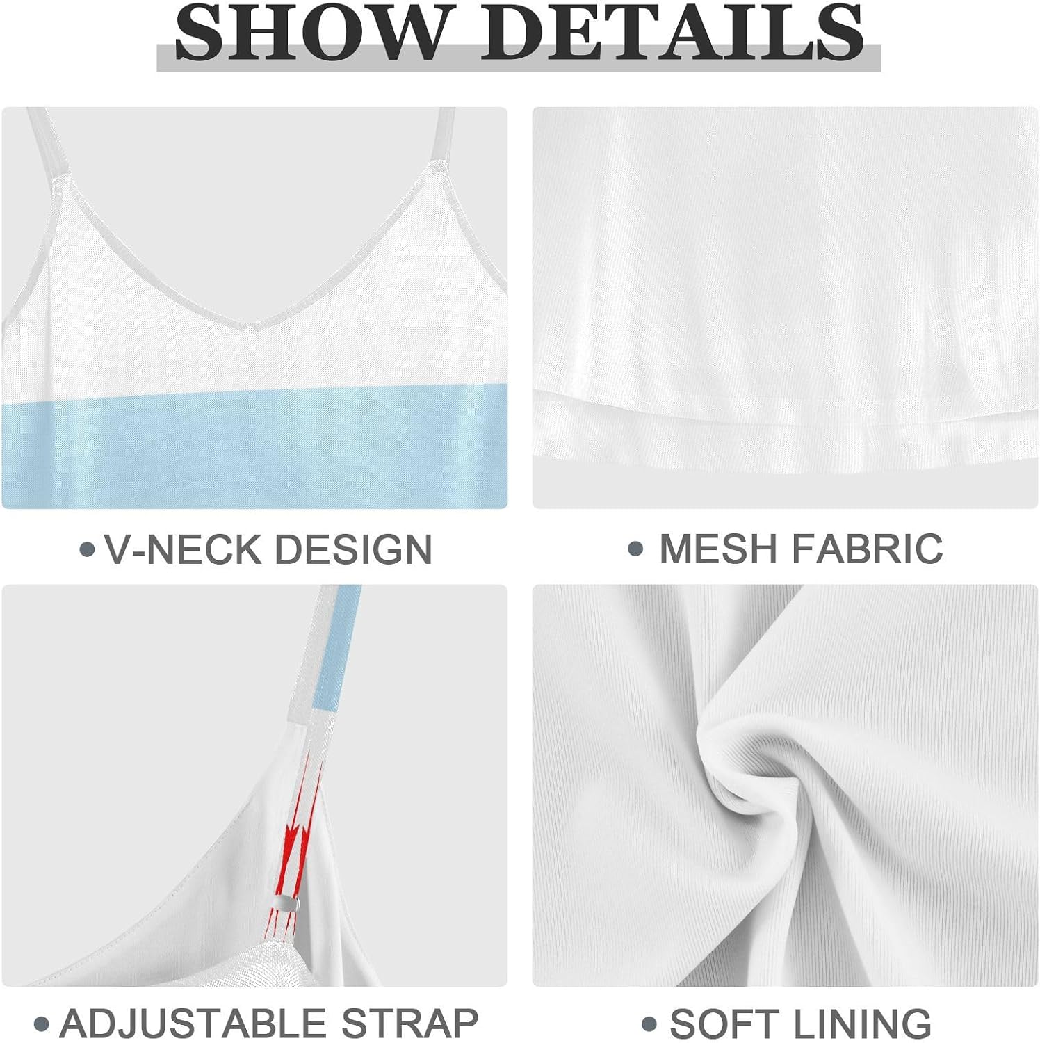Plus Size Summer Dresses for Women Liner Sleeveless Adjustable Backless Spaghettis Strap V Neck Mesh Spring image 5