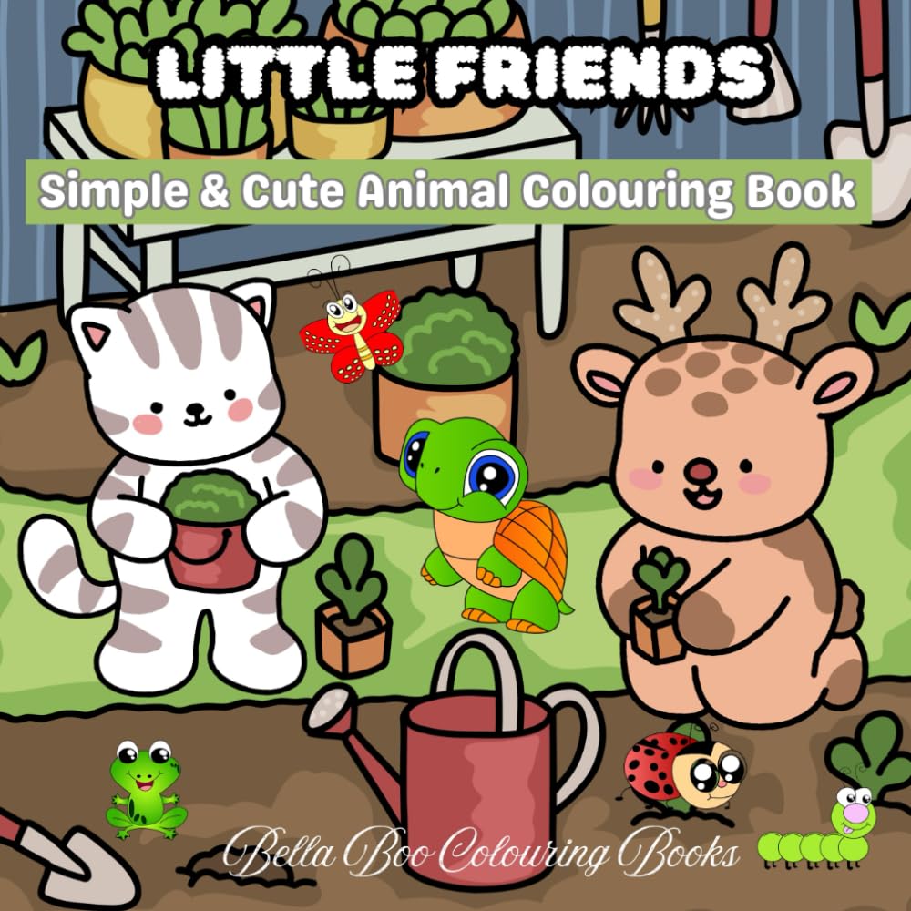 Little Friends: Simple & Cute Animal Colouring Book