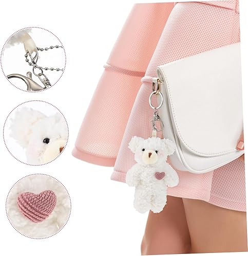 Miniatura 9 de NUOBESTY 2 llaveros de oso de peluche, llavero de oso de peluche, llavero de Aniaml para colgar, adorno de peluche para llaves de coche para niñas y